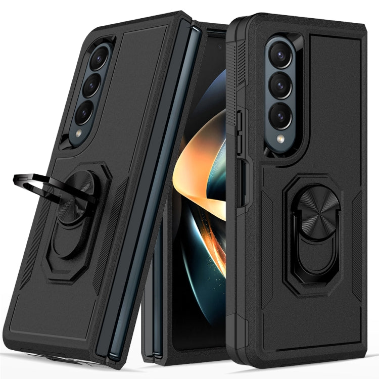 Custodia per telefono 2 in 1 PC + TPU antiurto con staffa ad anello, For Samsung Galaxy Z Fold4