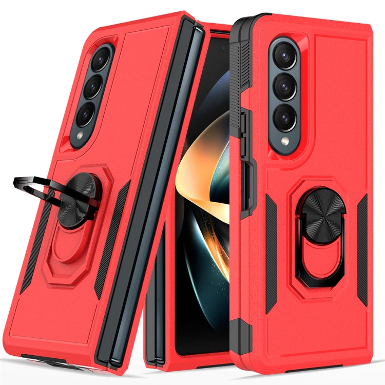 Custodia per telefono 2 in 1 PC + TPU antiurto con staffa ad anello, For Samsung Galaxy Z Fold4