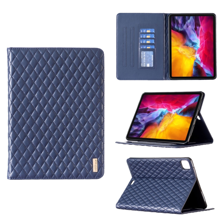 Elegante custodia per tablet in pelle a vibrazione orizzontale con trama rombica, For iPad Pro 11 2022 / 2021 / 2020, For iPad mini 6 / mini 2024, For iPad mini 5 / 4 / 3 / 2 / 1, For iPad Pro 10.5 2019 / 10.2