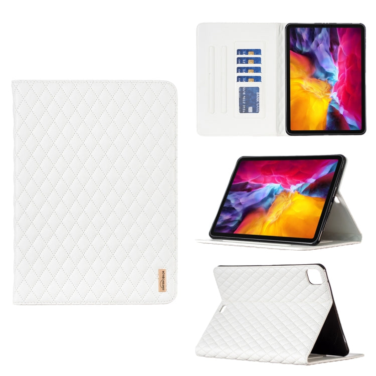 Elegante custodia per tablet in pelle a vibrazione orizzontale con trama rombica, For iPad Pro 11 2022 / 2021 / 2020, For iPad mini 6 / mini 2024, For iPad mini 5 / 4 / 3 / 2 / 1, For iPad Pro 10.5 2019 / 10.2