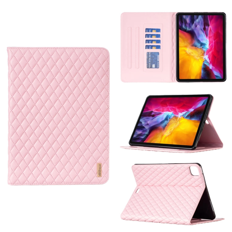 Elegante custodia per tablet in pelle a vibrazione orizzontale con trama rombica, For iPad Pro 11 2022 / 2021 / 2020, For iPad mini 6 / mini 2024, For iPad mini 5 / 4 / 3 / 2 / 1, For iPad Pro 10.5 2019 / 10.2