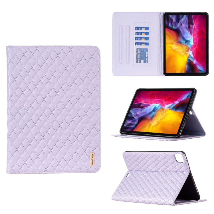 Elegante custodia per tablet in pelle a vibrazione orizzontale con trama rombica, For iPad Pro 11 2022 / 2021 / 2020, For iPad mini 6 / mini 2024, For iPad mini 5 / 4 / 3 / 2 / 1, For iPad Pro 10.5 2019 / 10.2