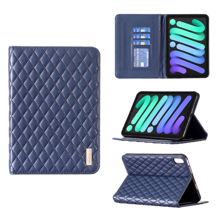 Elegante custodia per tablet in pelle a vibrazione orizzontale con trama rombica, For iPad Pro 11 2022 / 2021 / 2020, For iPad mini 6 / mini 2024, For iPad mini 5 / 4 / 3 / 2 / 1, For iPad Pro 10.5 2019 / 10.2