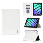 Elegante custodia per tablet in pelle a vibrazione orizzontale con trama rombica, For iPad Pro 11 2022 / 2021 / 2020, For iPad mini 6 / mini 2024, For iPad mini 5 / 4 / 3 / 2 / 1, For iPad Pro 10.5 2019 / 10.2