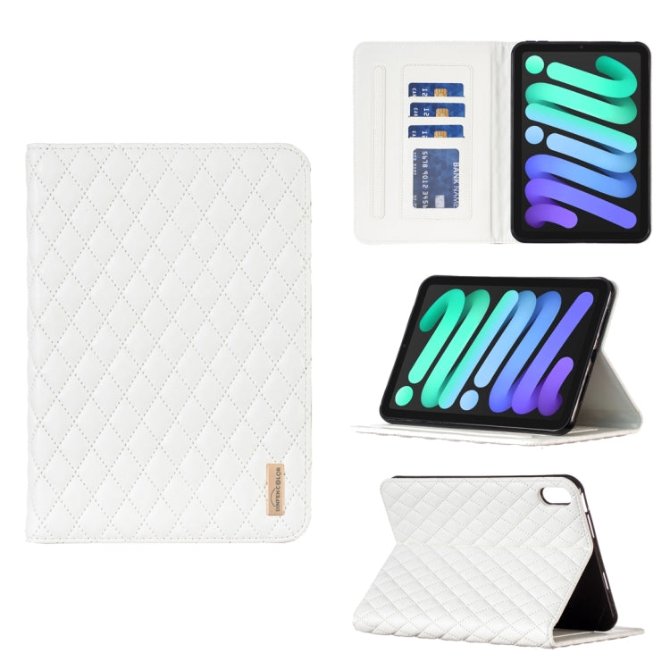 Elegante custodia per tablet in pelle a vibrazione orizzontale con trama rombica, For iPad Pro 11 2022 / 2021 / 2020, For iPad mini 6 / mini 2024, For iPad mini 5 / 4 / 3 / 2 / 1, For iPad Pro 10.5 2019 / 10.2