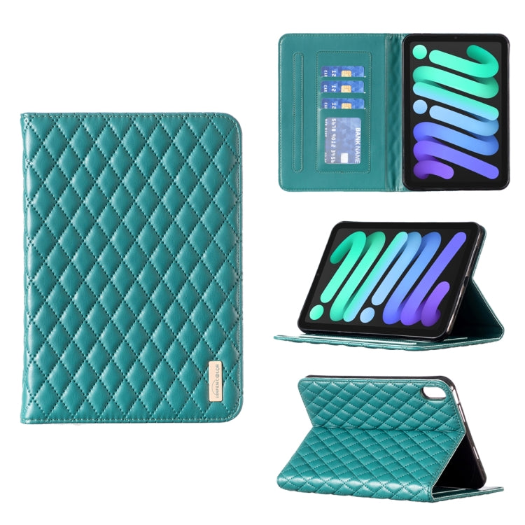 Elegante custodia per tablet in pelle a vibrazione orizzontale con trama rombica, For iPad Pro 11 2022 / 2021 / 2020, For iPad mini 6 / mini 2024, For iPad mini 5 / 4 / 3 / 2 / 1, For iPad Pro 10.5 2019 / 10.2