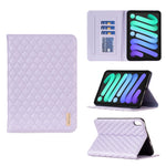 Elegante custodia per tablet in pelle a vibrazione orizzontale con trama rombica, For iPad Pro 11 2022 / 2021 / 2020, For iPad mini 6 / mini 2024, For iPad mini 5 / 4 / 3 / 2 / 1, For iPad Pro 10.5 2019 / 10.2