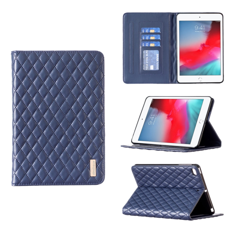 Elegante custodia per tablet in pelle a vibrazione orizzontale con trama rombica, For iPad Pro 11 2022 / 2021 / 2020, For iPad mini 6 / mini 2024, For iPad mini 5 / 4 / 3 / 2 / 1, For iPad Pro 10.5 2019 / 10.2