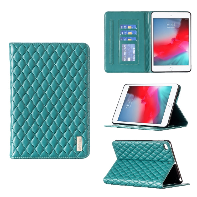 Elegante custodia per tablet in pelle a vibrazione orizzontale con trama rombica, For iPad Pro 11 2022 / 2021 / 2020, For iPad mini 6 / mini 2024, For iPad mini 5 / 4 / 3 / 2 / 1, For iPad Pro 10.5 2019 / 10.2