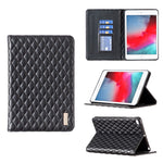 Elegante custodia per tablet in pelle a vibrazione orizzontale con trama rombica, For iPad Pro 11 2022 / 2021 / 2020, For iPad mini 6 / mini 2024, For iPad mini 5 / 4 / 3 / 2 / 1, For iPad Pro 10.5 2019 / 10.2