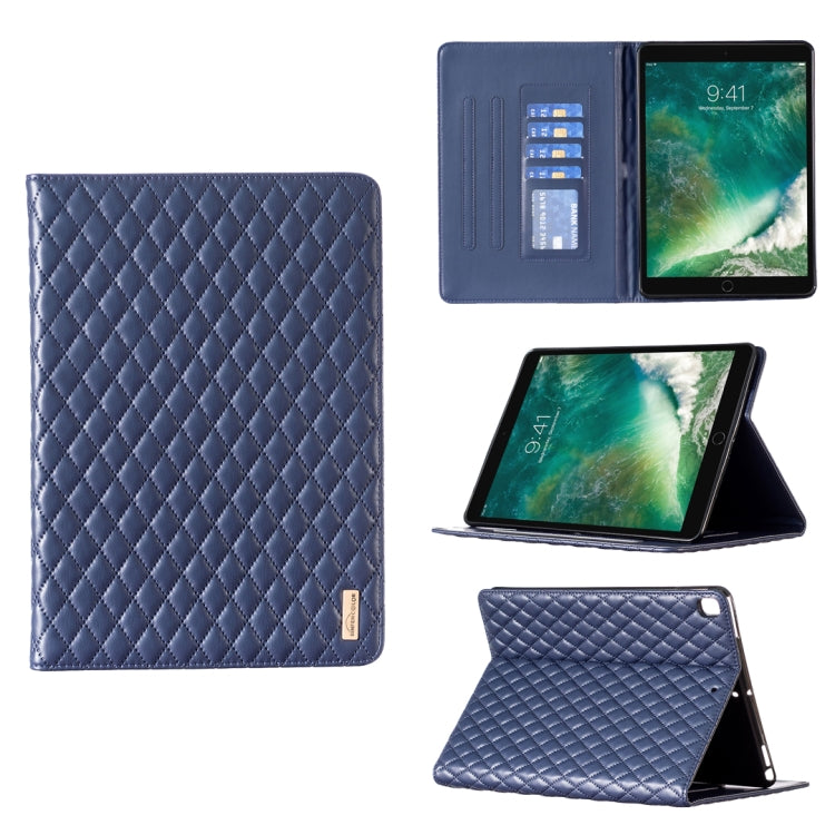 Elegante custodia per tablet in pelle a vibrazione orizzontale con trama rombica, For iPad Pro 11 2022 / 2021 / 2020, For iPad mini 6 / mini 2024, For iPad mini 5 / 4 / 3 / 2 / 1, For iPad Pro 10.5 2019 / 10.2