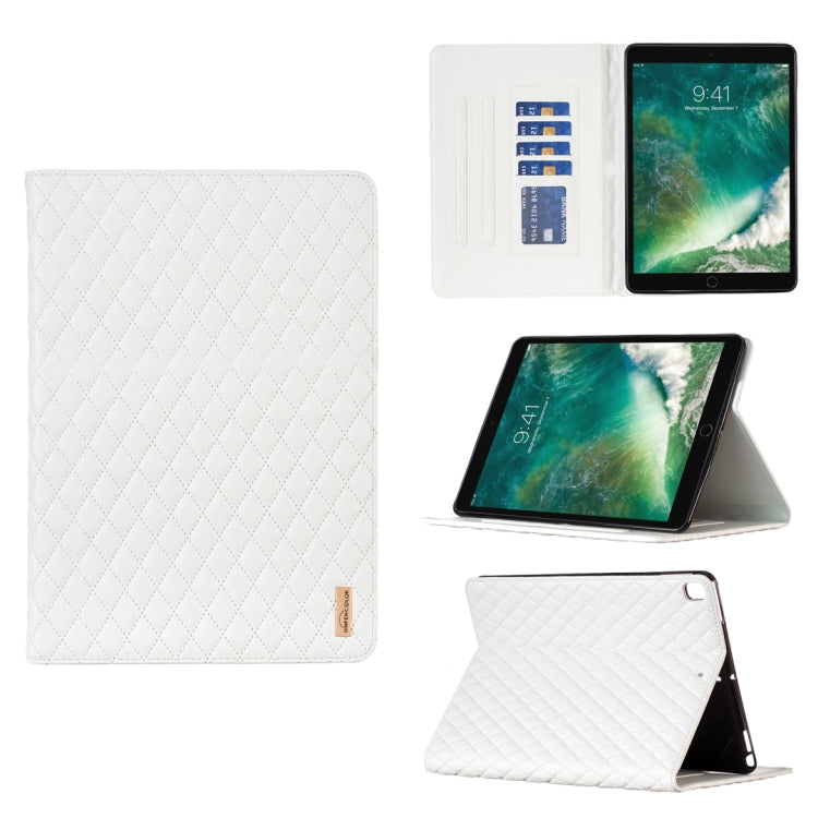 Elegante custodia per tablet in pelle a vibrazione orizzontale con trama rombica, For iPad Pro 11 2022 / 2021 / 2020, For iPad mini 6 / mini 2024, For iPad mini 5 / 4 / 3 / 2 / 1, For iPad Pro 10.5 2019 / 10.2