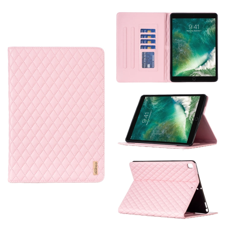 Elegante custodia per tablet in pelle a vibrazione orizzontale con trama rombica, For iPad Pro 11 2022 / 2021 / 2020, For iPad mini 6 / mini 2024, For iPad mini 5 / 4 / 3 / 2 / 1, For iPad Pro 10.5 2019 / 10.2