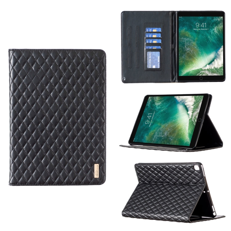 Elegante custodia per tablet in pelle a vibrazione orizzontale con trama rombica, For iPad Pro 11 2022 / 2021 / 2020, For iPad mini 6 / mini 2024, For iPad mini 5 / 4 / 3 / 2 / 1, For iPad Pro 10.5 2019 / 10.2