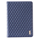 Elegante custodia per tablet in pelle a vibrazione orizzontale con trama rombica, For iPad 8 / 7 / 6 / 5 9.7 inch
