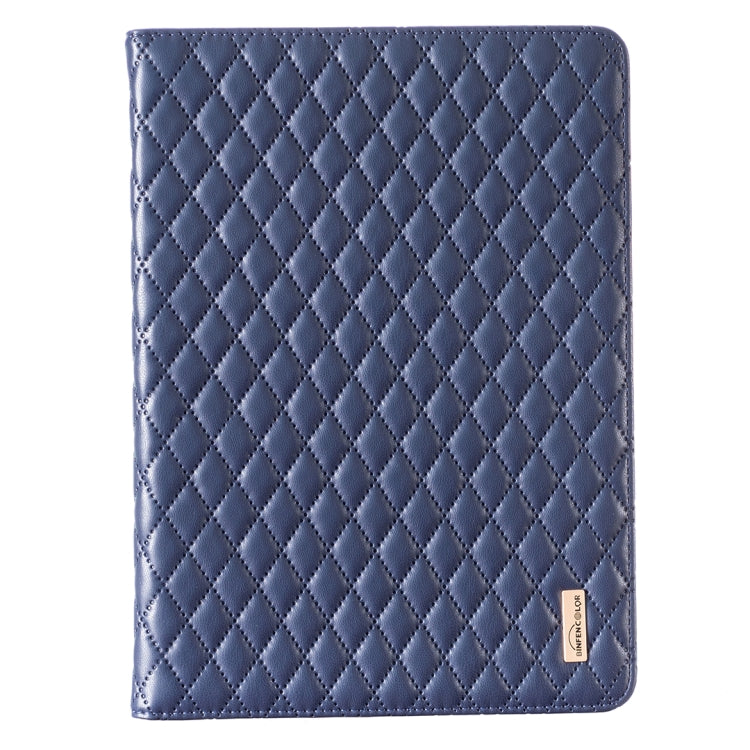 Elegante custodia per tablet in pelle a vibrazione orizzontale con trama rombica, For iPad 8 / 7 / 6 / 5 9.7 inch