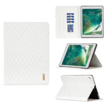 Elegante custodia per tablet in pelle a vibrazione orizzontale con trama rombica, For iPad 8 / 7 / 6 / 5 9.7 inch