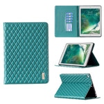 Elegante custodia per tablet in pelle a vibrazione orizzontale con trama rombica, For iPad 8 / 7 / 6 / 5 9.7 inch