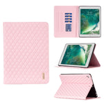 Elegante custodia per tablet in pelle a vibrazione orizzontale con trama rombica, For iPad 8 / 7 / 6 / 5 9.7 inch