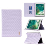 Elegante custodia per tablet in pelle a vibrazione orizzontale con trama rombica, For iPad 8 / 7 / 6 / 5 9.7 inch