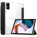 Custodia Smart Tablet in pelle con cover posteriore trasparente a 3 pieghe, For Xiaomi Redmi Pad 10.6