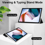 Custodia Smart Tablet in pelle con cover posteriore trasparente a 3 pieghe, For Xiaomi Redmi Pad 10.6