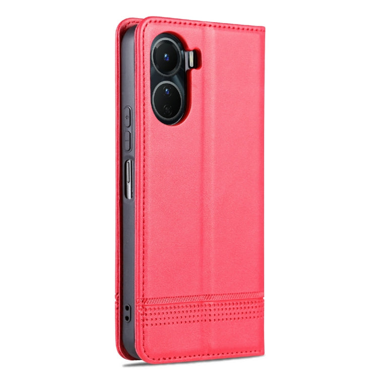 Custodia per telefono in pelle con texture di vitello magnetica AZNS, For vivo Y02s 4G/Y16 4G, For Honor X40