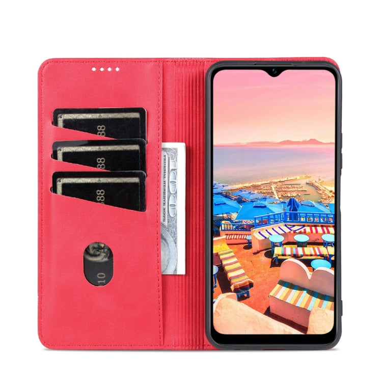 Custodia per telefono in pelle con texture di vitello magnetica AZNS, For vivo Y02s 4G/Y16 4G, For Honor X40