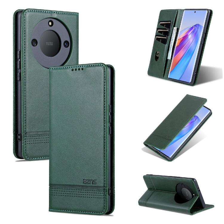 Custodia per telefono in pelle con texture di vitello magnetica AZNS, For vivo Y02s 4G/Y16 4G, For Honor X40