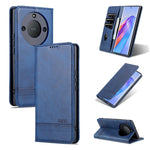 Custodia per telefono in pelle con texture di vitello magnetica AZNS, For vivo Y02s 4G/Y16 4G, For Honor X40