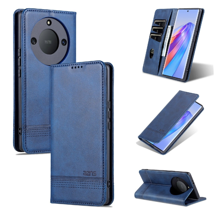 Custodia per telefono in pelle con texture di vitello magnetica AZNS, For vivo Y02s 4G/Y16 4G, For Honor X40