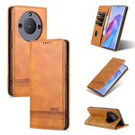 Custodia per telefono in pelle con texture di vitello magnetica AZNS, For vivo Y02s 4G/Y16 4G, For Honor X40
