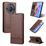 Custodia per telefono in pelle con texture di vitello magnetica AZNS, For vivo Y02s 4G/Y16 4G, For Honor X40