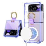 Custodia per telefono antiurto GKK MagSafe Airbag con supporto ad anello, For Samsung Galaxy Z Flip3 5G