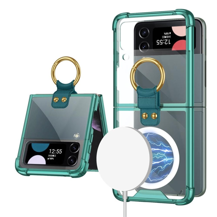 Custodia per telefono antiurto GKK MagSafe Airbag con supporto ad anello, For Samsung Galaxy Z Flip3 5G