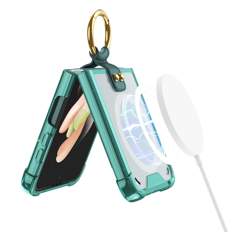 Custodia per telefono antiurto GKK MagSafe Airbag con supporto ad anello, For Samsung Galaxy Z Flip3 5G