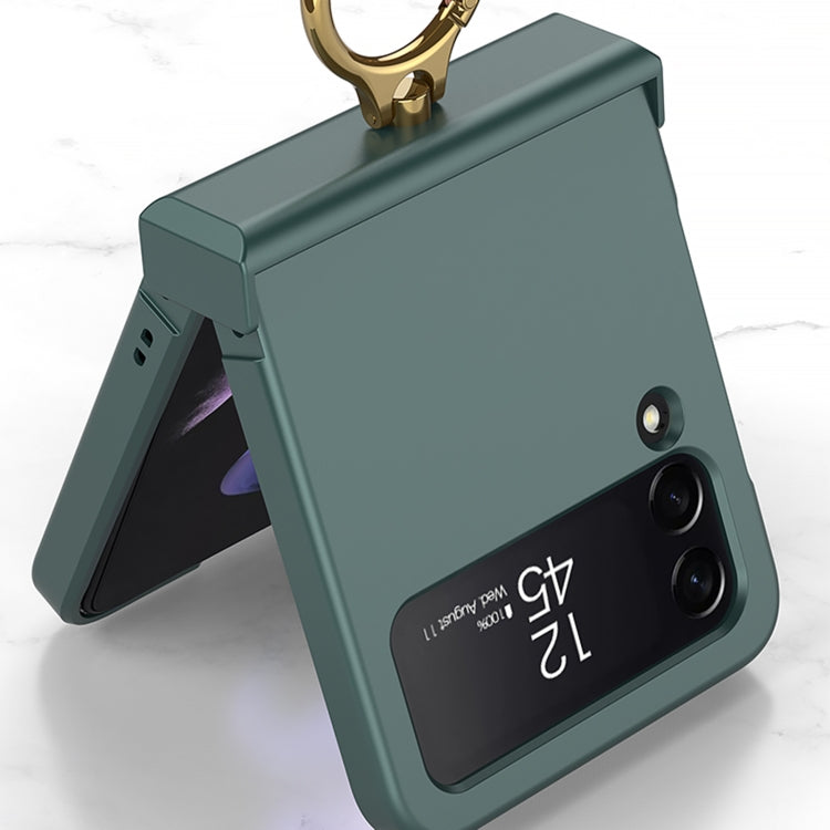 Custodia per telefono a copertura totale con cerniera ultrasottile GKK con supporto ad anello, For Samsung Galaxy Z Flip4