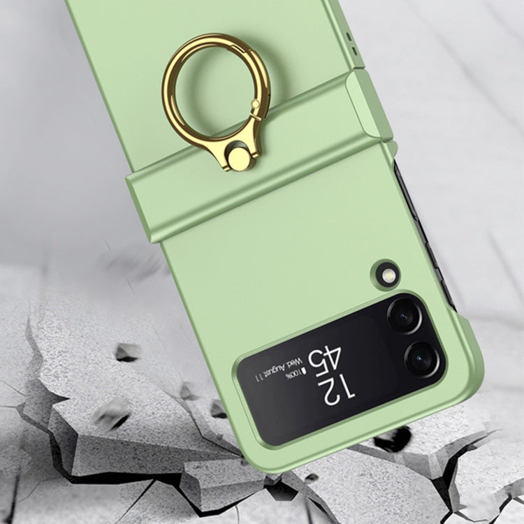 Custodia per telefono a copertura totale con cerniera ultrasottile GKK con supporto ad anello, For Samsung Galaxy Z Flip4
