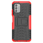 Gomma Texture TPU + Custodia per telefono PC con supporto, For Nokia G400 5G