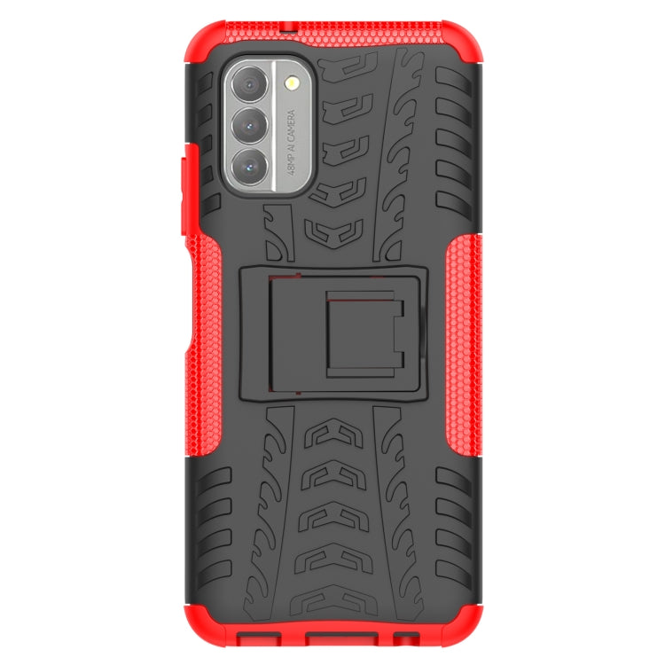 Gomma Texture TPU + Custodia per telefono PC con supporto, For Nokia G400 5G