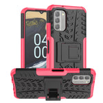 Gomma Texture TPU + Custodia per telefono PC con supporto, For Nokia G400 5G