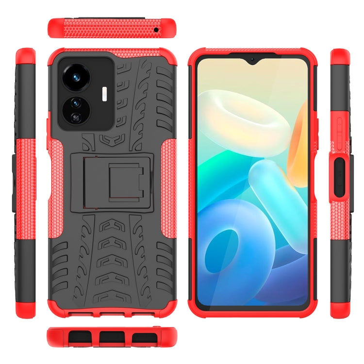 Gomma Texture TPU + Custodia per telefono PC con supporto, For vivo Y77, For Samsung Galaxy A04 / M13 5G, For Motorola Edge 2022