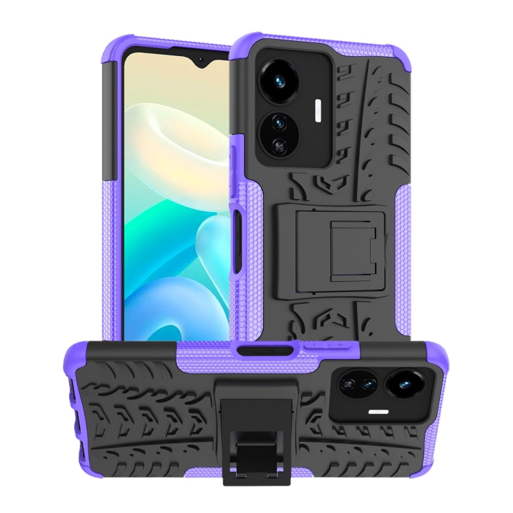 Gomma Texture TPU + Custodia per telefono PC con supporto, For vivo Y77, For Samsung Galaxy A04 / M13 5G, For Motorola Edge 2022