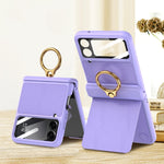 Custodia per telefono a copertura totale con cerniera pieghevole magnetica GKK con supporto ad anello, For Samsung Galaxy Z Flip4