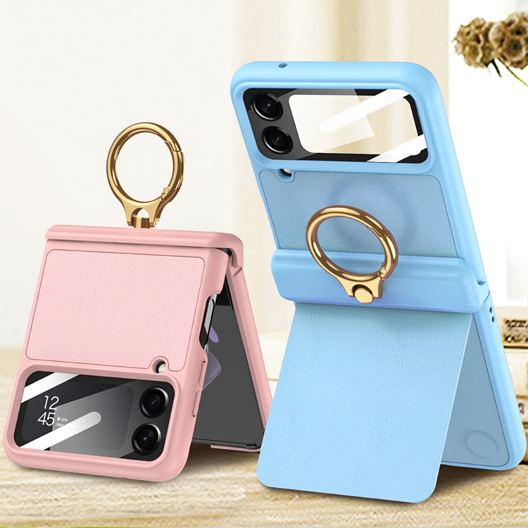 Custodia per telefono a copertura totale con cerniera pieghevole magnetica GKK con supporto ad anello, For Samsung Galaxy Z Flip4