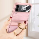 Custodia per telefono a copertura totale con cerniera pieghevole magnetica GKK con supporto ad anello, For Samsung Galaxy Z Flip4
