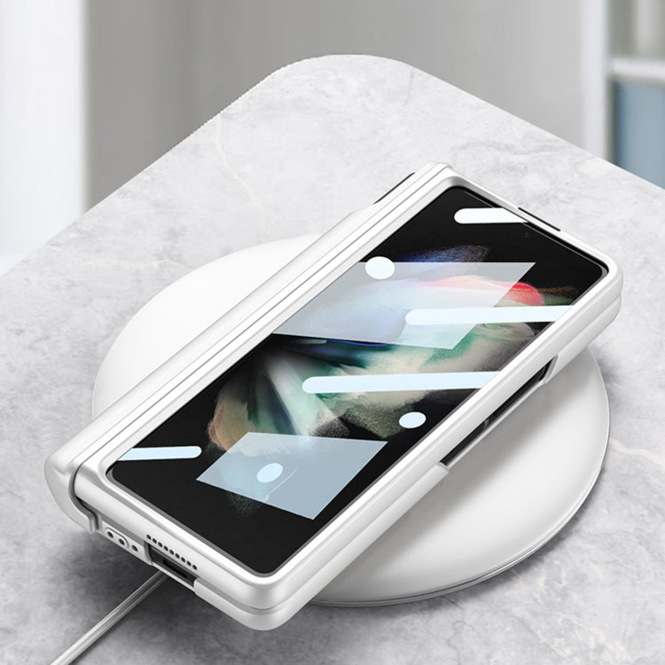 Custodia per telefono antiurto con cerniera pieghevole magnetica GKK con cinturino da polso, For Samsung Galaxy Z Fold3 5G