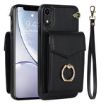 Custodia per telefono con slot per schede RFID con supporto ad anello, For iPhone XR, For iPhone XS Max, For Samsung Galaxy A33 5G, For Samsung Galaxy A51 5G