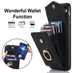 Custodia per telefono con slot per schede RFID con supporto ad anello, For iPhone XR, For iPhone XS Max, For Samsung Galaxy A33 5G, For Samsung Galaxy A51 5G