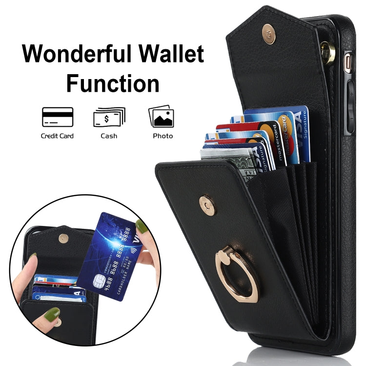 Custodia per telefono con slot per schede RFID con supporto ad anello, For iPhone XR, For iPhone XS Max, For Samsung Galaxy A33 5G, For Samsung Galaxy A51 5G